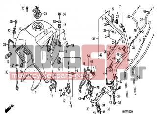 HONDA - XL1000VA (ED)-ABS Varadero 2009 - Body Parts - FUEL TANK - 91406-MS8-000 - CLAMP, TUBE (D14.5)