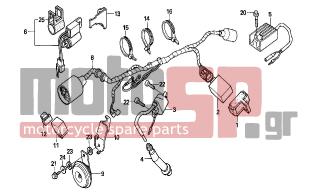 HONDA - XR650R (ED) 2006 - Electrical - WIRE HARNESS (DK/ED/U) - 30500-MBN-671 - COIL ASSY., IGNITION