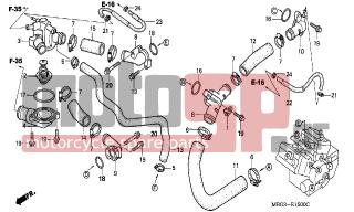 HONDA - VFR800 (ED) 2000 - Engine/Transmission - THERMOSTAT/ WATER PIPE - 19522-MW4-000 - JOINT A, WATER