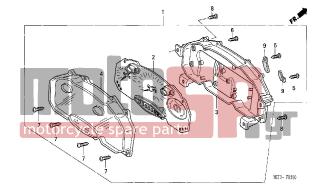 HONDA - FJS600A (ED) ABS Silver Wing 2003 - Electrical - SPEEDOMETER - 93903-25310- - SCREW, TAPPING, 5X16