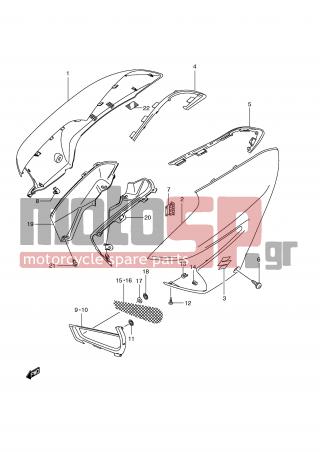 SUZUKI - GSX1300 BKing (E2)  2009 - Body Parts - FUEL TANK COVER (MODEL K8/K9) - 09148-04010-000 - NUT