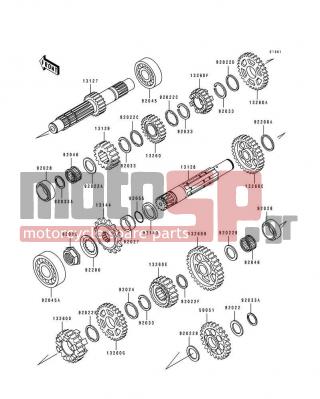 KAWASAKI - KLX650R 1995 - Engine/Transmission - Transmission - 92200-1065 - WASHER