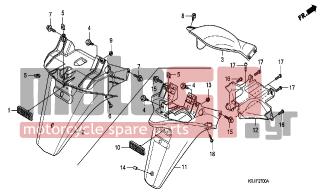 HONDA - FES150A (ED) ABS 2007 - Body Parts - REAR FENDER - 93903-34410- - SCREW, TAPPING, 4X16