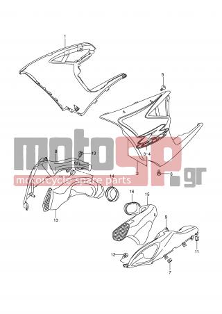 SUZUKI - GSX-R1000 (E2) 2005 - Body Parts - SIDE COWLING (MODEL K6) - 94433-41G00-000 - MOLDING, LH