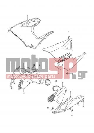 SUZUKI - GSX-R1000 (E2) 2005 - Body Parts - SIDE COWLING (MODEL K5) - 94680-41G00-YAD - COVER, INTAKE LH (BLACK)