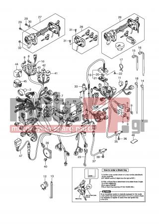 SUZUKI - AN650A (E2) ABS Burgman 2009 - Ηλεκτρικά - WIRING HARNESS (AN650AZK8 E2/E19) - 01550-0812B-000 - BOLT, HORN