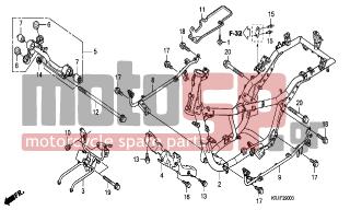 HONDA - FES125 (ED) 2004 - Πλαίσιο - FRAME BODY  (FES1253-5)(FES1503-5) - 50353-GAV-700 - BUSH, ENGINE HANGER RUBBER