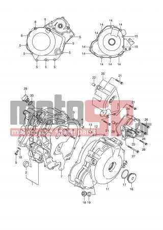 SUZUKI - DL1000 (E2) V-Strom 2007 - Κινητήρας/Κιβώτιο Ταχυτήτων - CRANKCASE COVER - 04211-09149-000 - PIN