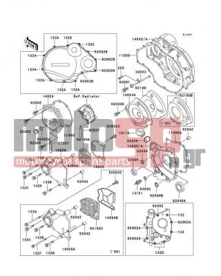 KAWASAKI - NINJA® ZX™-11 1995 - Engine/Transmission - Engine Cover(s) - 11060-1695 - GASKET,PULSING COVER