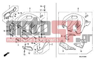 HONDA - CBR1000RR (ED) 2007 - Body Parts - TOP SHELTER - 83150-MEL-D30ZA - SHELTER SET, TOP (WL) *TYPE1*