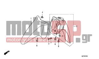 HONDA - ANF125A (GR) Innova 2010 - Body Parts - FRONT FENDER - 96001-0601400 - BOLT, FLANGE, 6X14