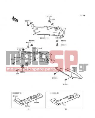 KAWASAKI - NINJA® ZX™-6 1995 - Body Parts - Side Covers/Chain Cover(ZX600-E3) - 92160-1042 - DAMPER,ROPE HOOK