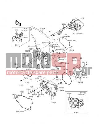 KAWASAKI - KLX450R (AUSTRALIAN) 2013 - Engine/Transmission - Engine Cover(s) - 11061-0259 - GASKET,CLUTCH OUTER COVER