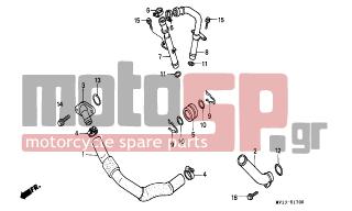 HONDA - XRV750 (IT) Africa Twin 1992 - Engine/Transmission - WATER PIPE - 96001-0601200 - BOLT, FLANGE, 6X12