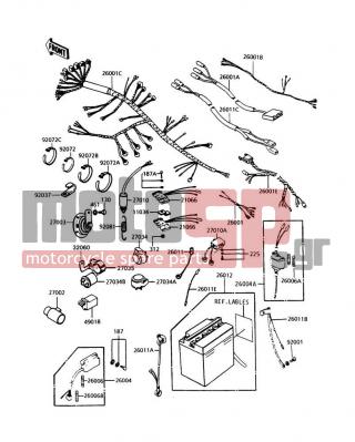KAWASAKI - POLICE 1000 1995 -  - Chassis Electrical Equipment - 26006-003 - FUSE,10A,L=25