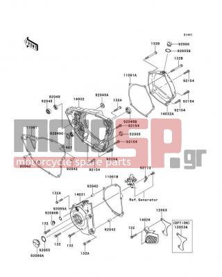 KAWASAKI - KX™250F 2013 - Engine/Transmission - Engine Cover(s) - 14032-0567 - COVER-CLUTCH,OUTER