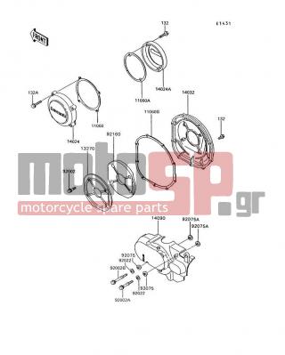 KAWASAKI - VOYAGER XII 1995 - Engine/Transmission - Engine Cover(s) - 11060-1099 - GASKET,CLUTCH COVER
