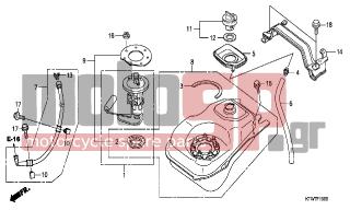 HONDA - SH300 (ED) 2007 - Body Parts - FUEL TANK - 17568-KRJ-900 - CLAMPER, FUEL HOSE