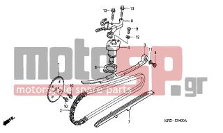 HONDA - SES125 (ED) 2002 - Κινητήρας/Κιβώτιο Ταχυτήτων - CAM CHAIN/TENSIONER - 19625-KGF-910 - CLAMPER COMP., THROTTLE CABLE