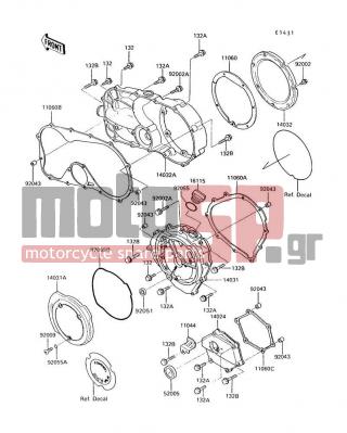 KAWASAKI - VULCAN 750 1995 - Engine/Transmission - Engine Cover(s) - 11060-1088 - GASKET,CLUTCH OUTSIDE COVER