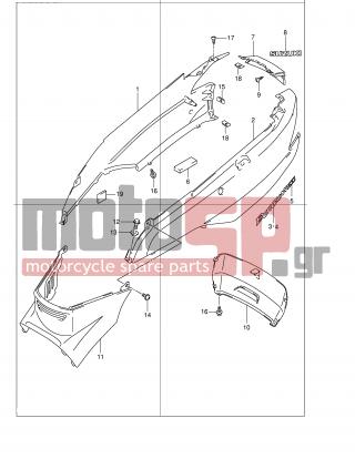 SUZUKI - AN400 (E2) Burgman 2001 - Body Parts - FRAME COVER (MODEL K2) - 03541-05163-000 - SCREW