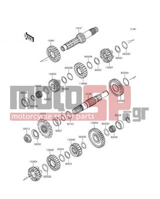 KAWASAKI - KLR™650 2016 - Engine/Transmission - Transmission - 13260-1518 - GEAR,INPUT 3RD,22T