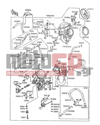 KAWASAKI - VULCAN 88 1995 - Engine/Transmission - Carburetor - 14024-1586 - COVER