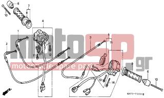 HONDA - CBR1100XX (ED) 1999 - Frame - SWITCH/CABLE - 17920-MAT-D00 - CABLE COMP. B, THROTTLE