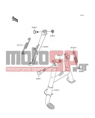 KAWASAKI - ZR1100 ZEPHYR 1995 -  - Stand(s) - 92144-1293 - SPRING,SIDE STAND