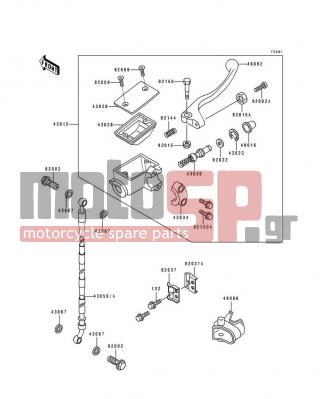 KAWASAKI - BIG WHEEL 1994 -  - Front Master Cylinder - 46092-1186 - LEVER-GRIP,FRONT BRAKE