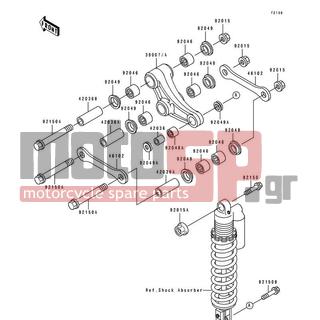 KAWASAKI - BIG WHEEL 1994 -  - Rear Suspension - 42036-1248 - SLEEVE,10X16X19