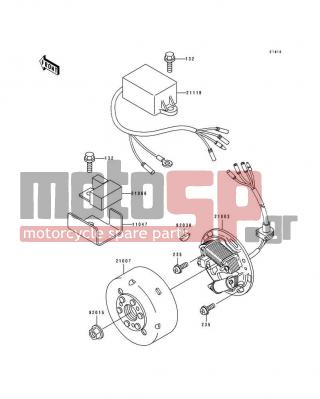 KAWASAKI - KDX250 1994 -  - Generator - 21007-1231 - ROTOR,MAGNETO