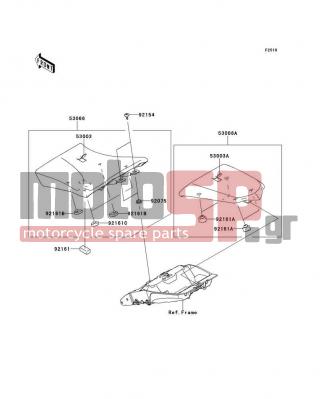 KAWASAKI - NINJA® 1000 2013 - Body Parts - Seat - 92161-0954 - DAMPER,FR SEAT,FR