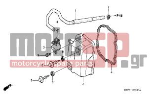 HONDA - SCV100F (ED) Lead 2005 - Engine/Transmission - CYLINDER HEAD COVER - 90602-KPL-900 - CLAMP, TUBE (D12.0)