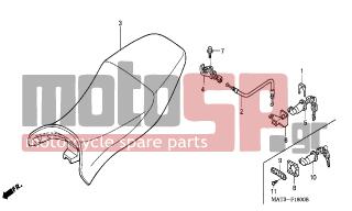 HONDA - CBR1100XX (ED) 2003 - Body Parts - SEAT - 77220-KY6-000 - HOOK, SEAT CATCH