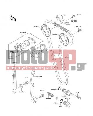 KAWASAKI - KLX250R 1994 - Engine/Transmission - Camshaft(s)/Tensioner - 12046-1141 - SPROCKET,CAMSHAFT,32T