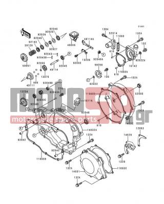 KAWASAKI - KX250 1994 - Engine/Transmission - Engine Cover(s) - 11060-1494 - GASKET,CLUTCH COVER,OUT