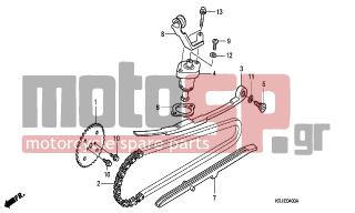HONDA - FES150A (ED) ABS 2007 - Engine/Transmission - CAM CHAIN/TENSIONER - 14560-KCW-851 - GASKET, TENSIONER LIFTER