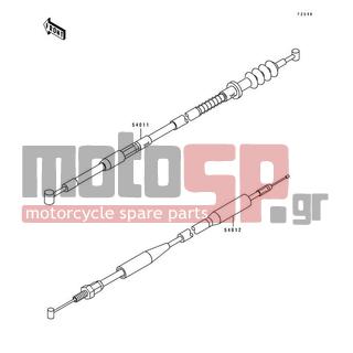 KAWASAKI - KX80 1994 -  - Cables - 54012-1411 - CABLE-THROTTLE