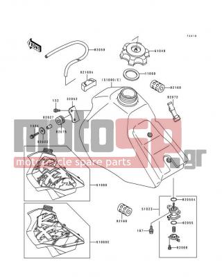 KAWASAKI - KX80 1994 -  - Fuel Tank - 32052-1169 - BRACKET-TANK