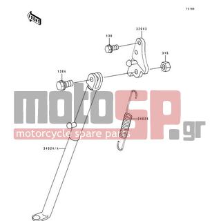 KAWASAKI - KX80 1994 -  - Stand(s) - 130V1030 - BOLT-FLANGED,10X30