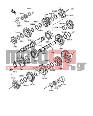 KAWASAKI - NINJA® 600R 1994 - Engine/Transmission - Transmission - 92028-1364 - BUSHING,OUTPUT 3RD&4TH GEAR