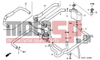 HONDA - VTR1000SP (ED) 2006 - Engine/Transmission - AIR INJECTION CONTROL VALVE - 18651-MCF-D30 - TUBE A, AIR INJECTION CONTROL VALVE