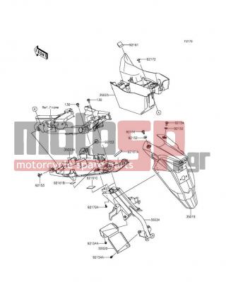 KAWASAKI - NINJA® 650 2013 - Body Parts - Rear Fender(s) - 35023-0309 - FENDER-REAR,FR