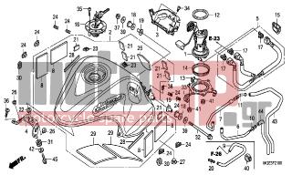 HONDA - VFR1200FB (ED) 2011 - Body Parts - FUEL TANK/FUEL PUMP - 90155-MGE-000 - BOLT, SPECIAL, 6X18