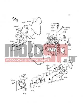 KAWASAKI - NINJA® 650 ABS 2013 - Engine/Transmission - Engine Cover(s) - 92049-1475 - SEAL-OIL,CLUTCH RELEASE