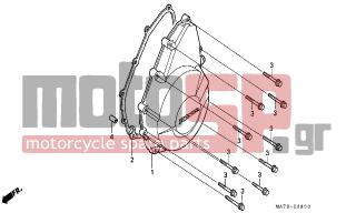 HONDA - CBR1100XX (ED) 2003 - Κινητήρας/Κιβώτιο Ταχυτήτων - LEFT CRANKCASE COVER