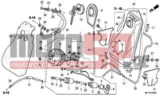 HONDA - FJS600A (ED) ABS Silver Wing 2007 - Body Parts - FUEL TANK - 94050-08000- - NUT, FLANGE, 8MM