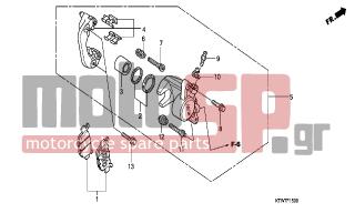 HONDA - SH300 (ED) 2007 - Brakes - REAR BRAKE CALIPER - 43352-568-003 - SCREW, BLEEDER(NISSIN)