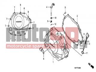 HONDA - CBF125M (ED) 2009 - Κινητήρας/Κιβώτιο Ταχυτήτων - RIGHT CRANKCASE COVER - 94305-30102- - PIN, SPRING, 3X10